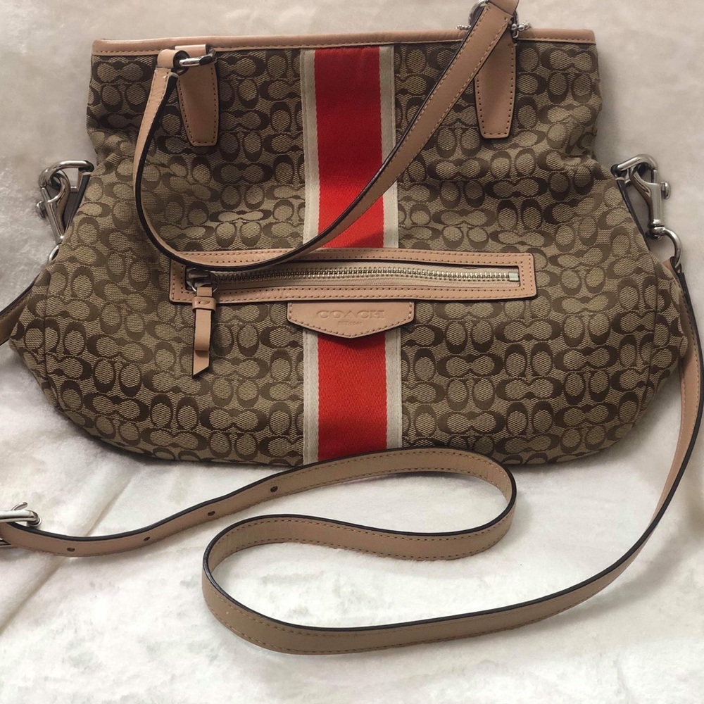 Coach - Signature 6CM Fold Over Cross